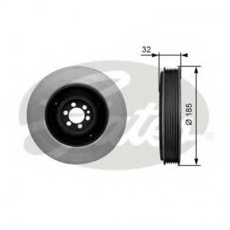 Ременной шкив коленвала GATES Gates Corporation TVD1042