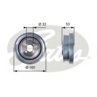 Ременной шкив коленвала GATES Gates Corporation TVD1079