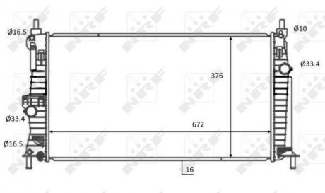 Радиатор системы охлаждения NRF 59068