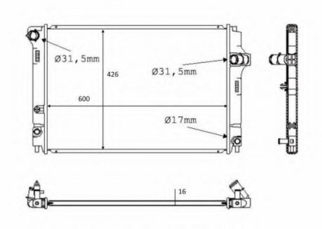 Радіатор системы охлаждения NRF 58382