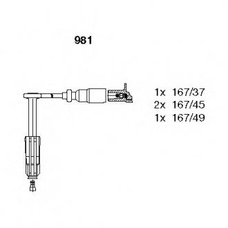 Комплект проводов зажигания BREMI 981 (фото 1)