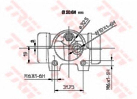 Колесный тормозной цилиндр TRW BWF118