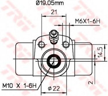 Колесный тормозной цилиндр TRW BWD268