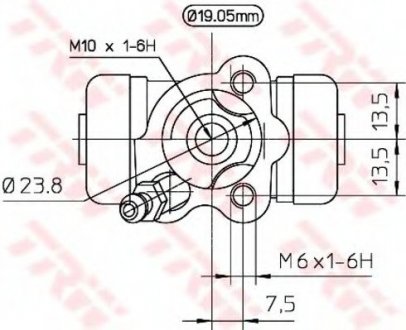 Колесный тормозной цилиндр TRW BWD266