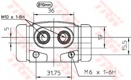 Колесный тормозной цилиндр TRW BWD195