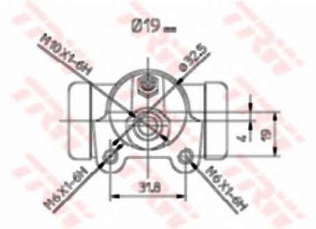 Колесный тормозной цилиндр TRW BWD183