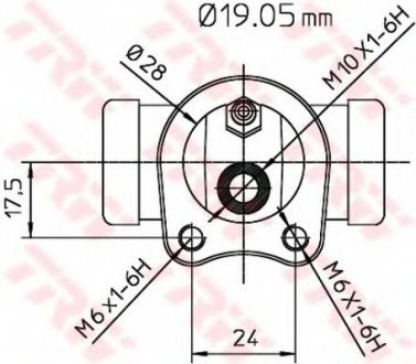 Колесный тормозной цилиндр TRW BWD111