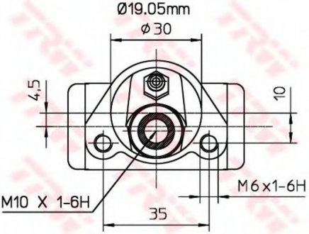 Колесный тормозной цилиндр TRW BWD110