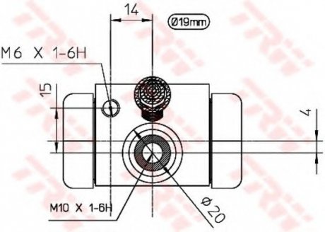 Колесный тормозной цилиндр TRW BWD100