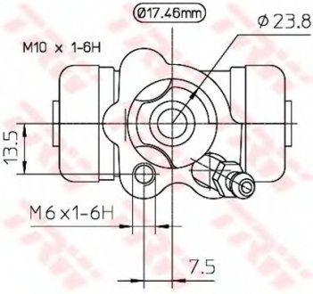 Колесный тормозной цилиндр TRW BWA154