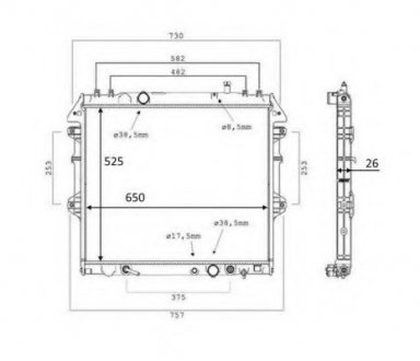 Радіатор системы охлаждения NRF 58534