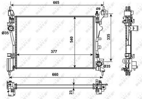 Радиатор системы охлаждения NRF 53981