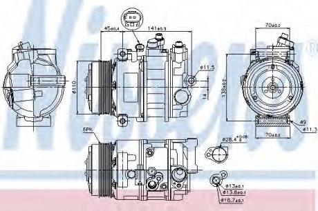 Компрессор кондиционера NISSENS Nissens A/S 89039