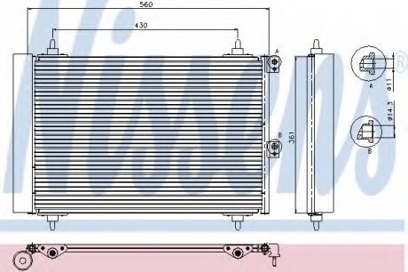 Радиатор кондиционера NISSENS Nissens A/S 94870