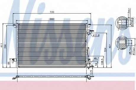 Радиатор кондиционера NISSENS Nissens A/S 94597