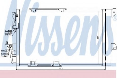 Радиатор кондиционера NISSENS Nissens A/S 94650