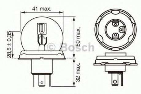 Автомобiльна лампа 1 987 302 421 BOSCH 1987302421