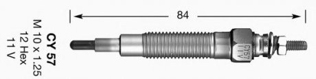 Свеча накала NGK DP-21 CY57 / NGK Spark Plug 4994