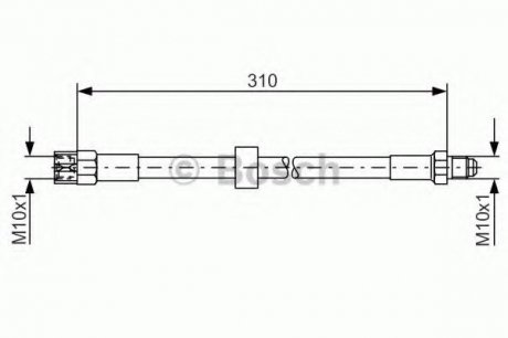 Тормозной шланг 1 987 476 128 BOSCH 1987476128