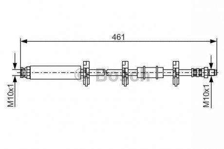 Тормозной шланг 1 987 476 463 BOSCH 1987476463