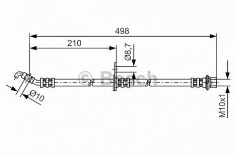 Тормозной шланг 1 987 481 380 BOSCH 1987481380