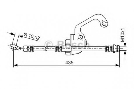 Тормозной шланг 1 987 481 299 BOSCH 1987481299 (фото 1)