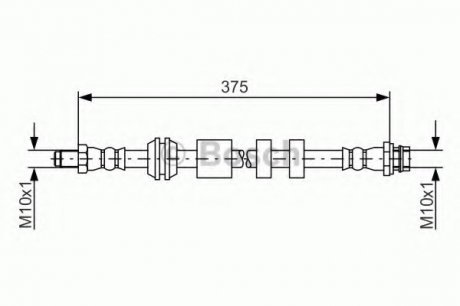 Тормозной шланг 1 987 481 563 BOSCH 1987481563