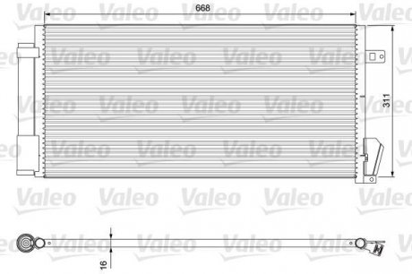 Конденсатор кондиціонера FIAT DOBLO (вир-во) Valeo 814377