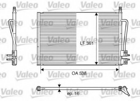 Радиатор кондиционера Valeo 817664