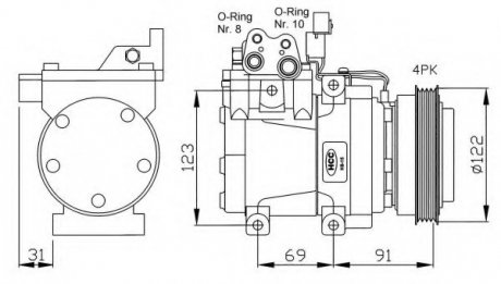 Компрессор кондиционера NRF 32200G