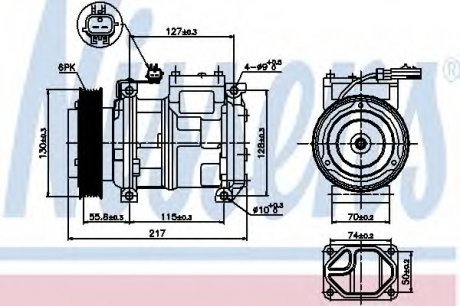 Компресор кондиціонера CHRYSLER 300M (1999) (Nissens) Nissens A/S 89097