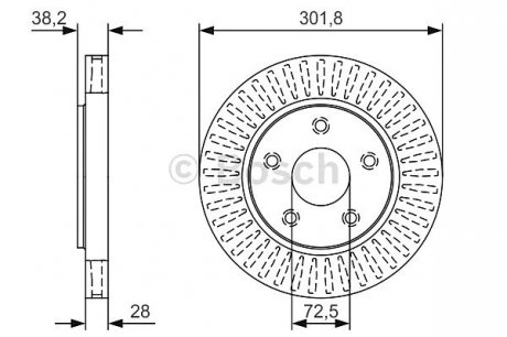 Тормозной диск 0 986 479 U45 BOSCH 0986479U45