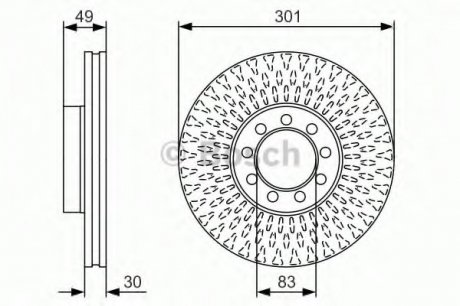 Тормозной диск 0 986 479 A23 BOSCH 0986479A23 (фото 1)