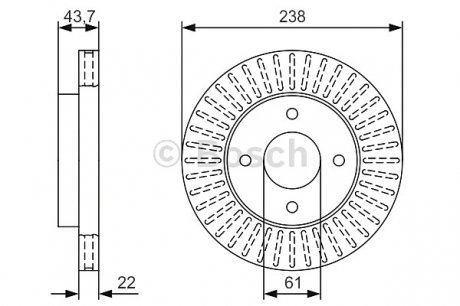 Тормозной диск 0 986 479 T42 BOSCH 0986479T42