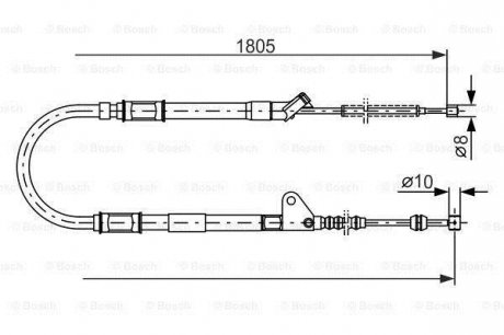 Тормозной трос 1 987 477 546 BOSCH 1987477546