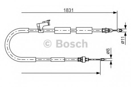 Тормозной трос 1 987 482 058 BOSCH 1987482058