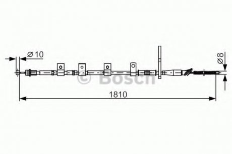 Тормозной трос 1 987 482 356 BOSCH 1987482356