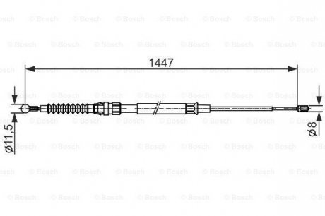 Тормозной трос 1 987 482 445 BOSCH 1987482445