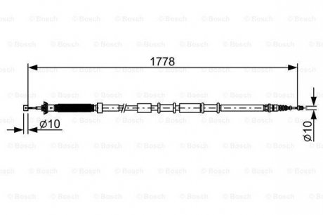 Тормозной трос 1 987 482 509 BOSCH 1987482509