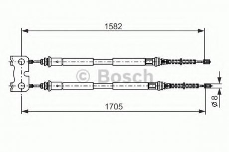 Трос тормозной 1 987 477 834 BOSCH 1987477834