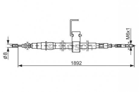 Трос тормозной 1 987 482 106 BOSCH 1987482106