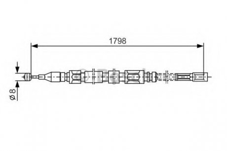 Трос тормозной 1 987 477 211 BOSCH 1987477211