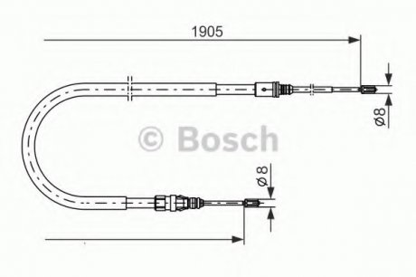 Трос тормозной 1 987 477 237 BOSCH 1987477237