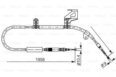Трос тормозной 1 987 477 604 BOSCH 1987477604