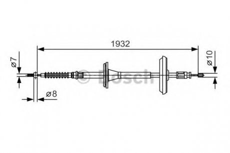 Трос тормозной 1 987 482 021 BOSCH 1987482021