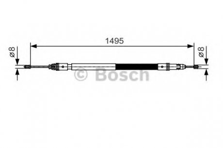 Трос ручного гальма 1 987 482 118 BOSCH 1987482118