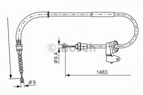 Трос тормозной 1 987 482 228 BOSCH 1987482228