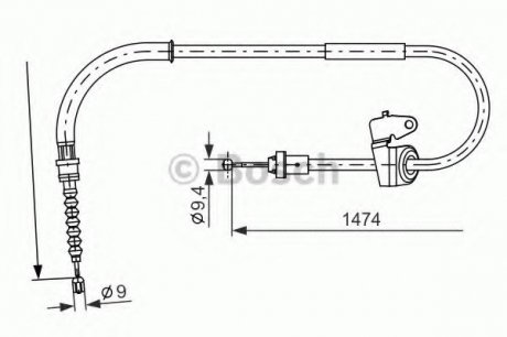 Трос тормозной 1 987 482 229 BOSCH 1987482229