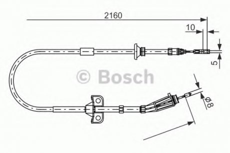 Трос тормозной 1 987 482 284 BOSCH 1987482284