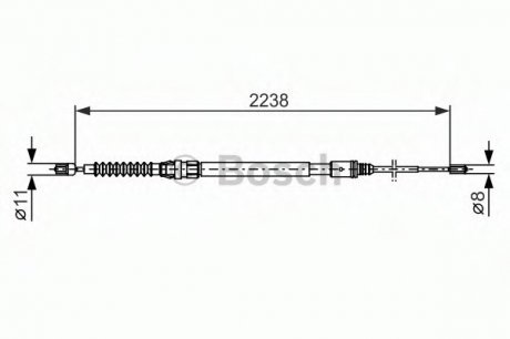 Трос тормозной 1 987 482 373 BOSCH 1987482373